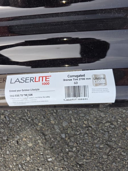 Laserlite 1000 Polycarbonate Corrogated Tint Sheets Brand new Carousel 2