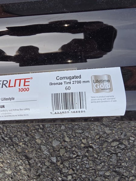 Laserlite 1000 Polycarbonate Corrogated Tint Sheets Brand new Carousel 3