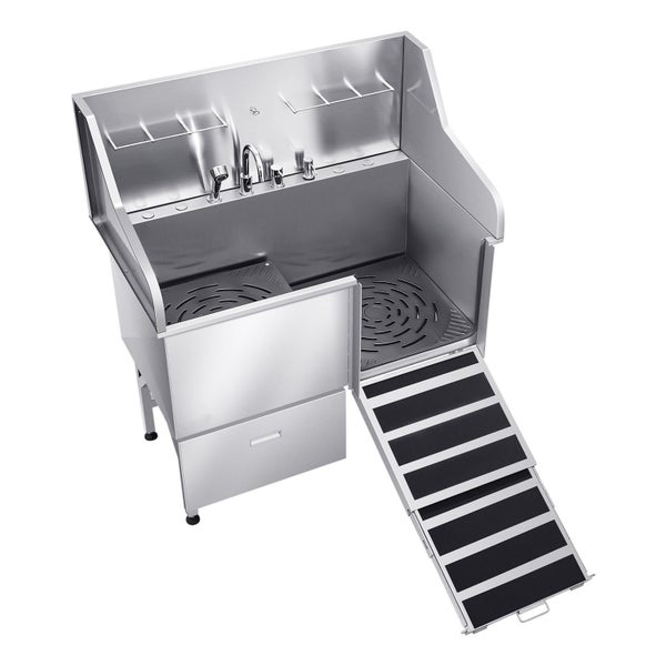 Brand NEW 127 cm Stainless Steel Dog Washing Station w/ Ramp (Right Door) Carousel 12