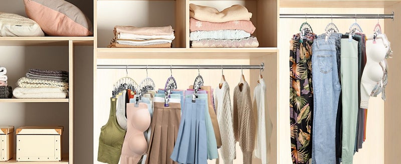 Legging Organizer for Closet Metal Yoga Pants Hangers 2 Pack w/10 Clips Carousel 2