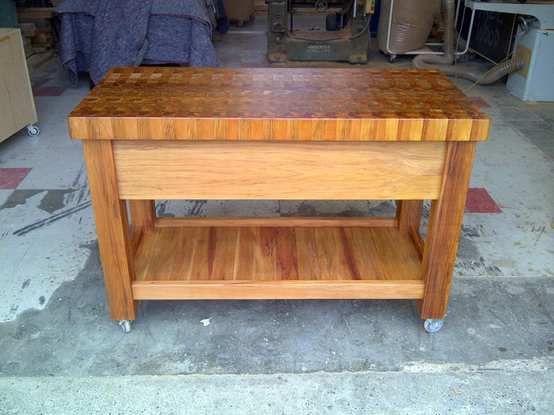 Heart Rimu Butcher Block Kitchen Island Carousel 7