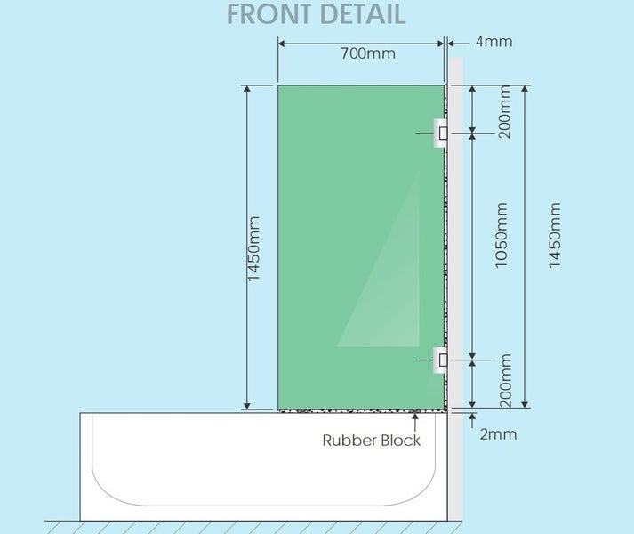 Della Francesca 70Cm Frameless Swing Bath Screen With Brushed Gold Hardware Carousel 2