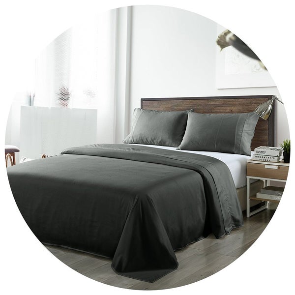 Royal Comfort Blended Bamboo Sheet Set Charcoal King Size Carousel 1