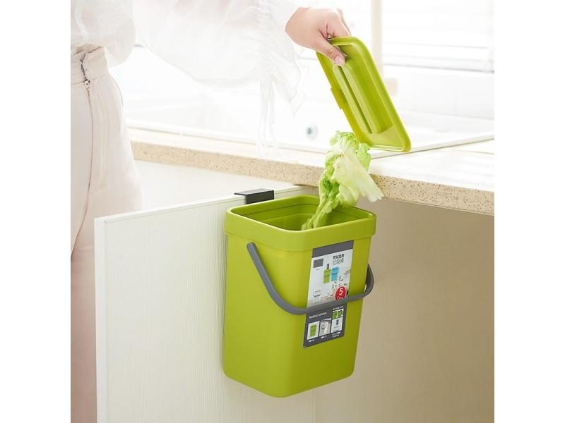 Wall Mounted Odorless Kitchen Food Waste Bin With Lid Carousel 1