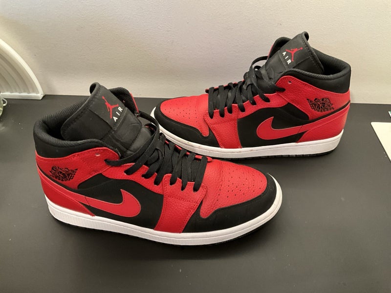 Air Jordan 1 Mid 'Bred' Euro size 45