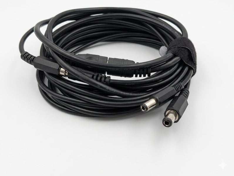 I.T.E POWER SUPPLY AC/DC ADAPTER + 2* 5.5mm x 2.1mm MALE TO FEMALE CONNECTORS Carousel 3