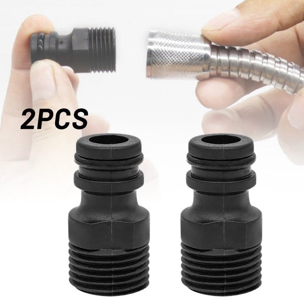 2PC 1/2" BSP Threaded Tap Adaptor Garden Water Hose Quick Pipe Connector CHK177 Carousel 1