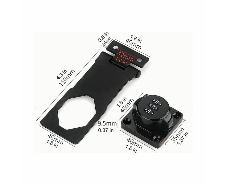 Cabinet Combination Lock, Password Hasp Locks, Cabinet Door Lock 1 Pack Carousel 3