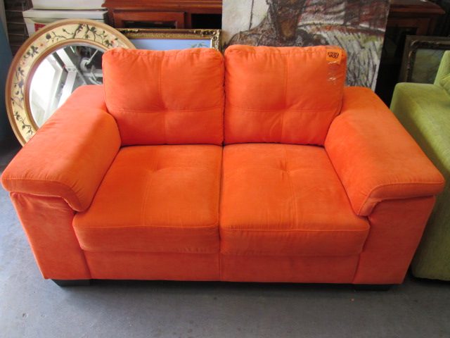 2660 BRIGHT ORANGE 2 SEATER SETTEE Carousel 1
