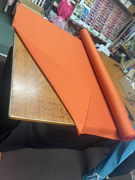 "Static" Panel/Screen Fabric – Orange & Teal | $12/m Carousel 1