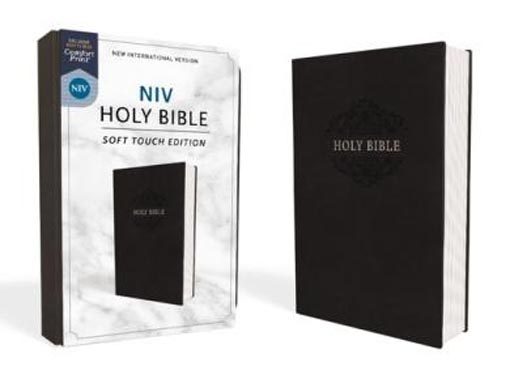 NIV, Holy Bible, Soft Touch Edition, Imitation Leather, Black, Comfort Print Carousel 1