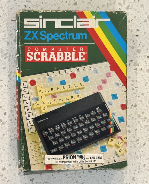 1 x SINCLAIR ZX Spectrum Software = 48k Scrabble - Retro Gaming Carousel 1
