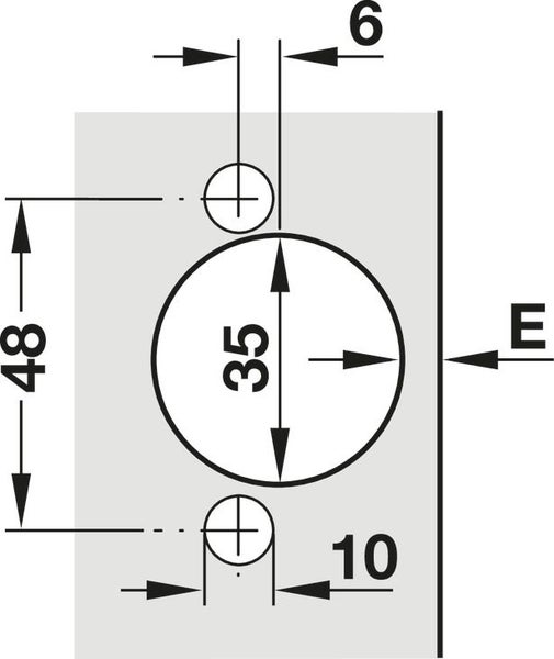 Cabinet Hinge Full Overlay 110deg NON-Soft close Hafele Quick Fit Carousel 4
