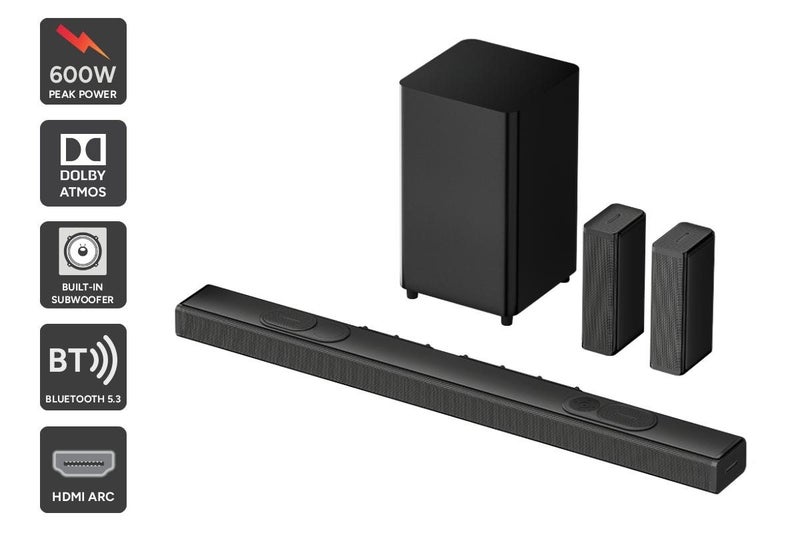 Kogan 9.1.4 Channel Dolby Atmos Soundbar with Wireless Subwoofer & Rear Speakers Carousel 1