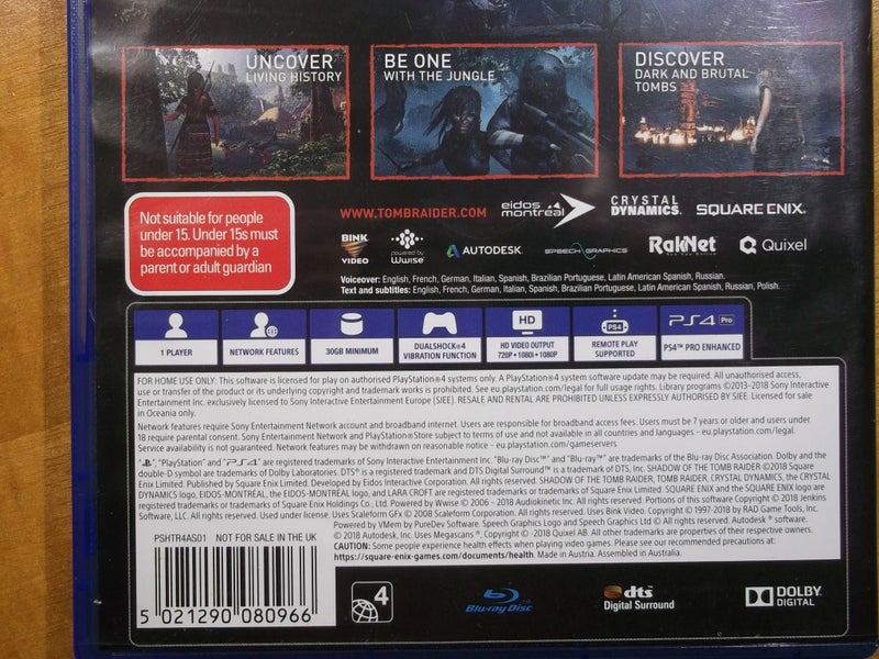 Shadow of the Tomb Raider - PS4 Game - Excellent condition Carousel 4
