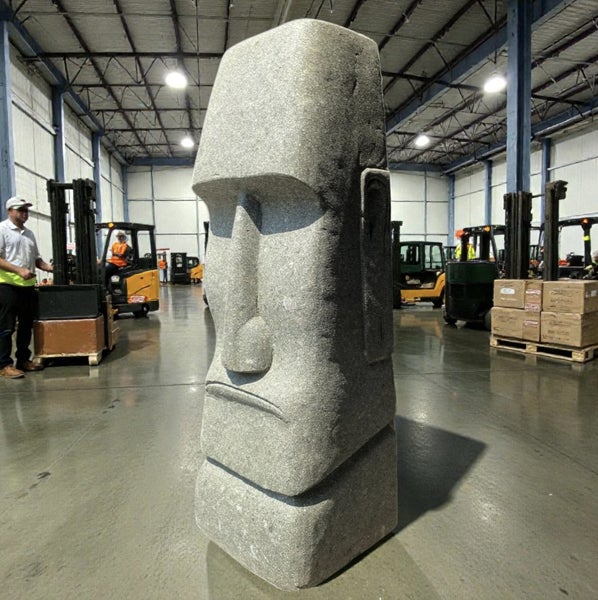 $1 RESERVE EASTER ISLAND GARDEN STATUE 820mm BIG SIZE CARVED STONE WAS $1150 Carousel 1