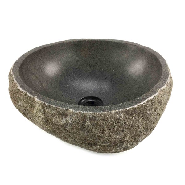 $1 RES DARK ACCENTS RAW STONE BASIN NATURAL STONE 370mm x 330mm x 145mm WAS $795 Carousel 10