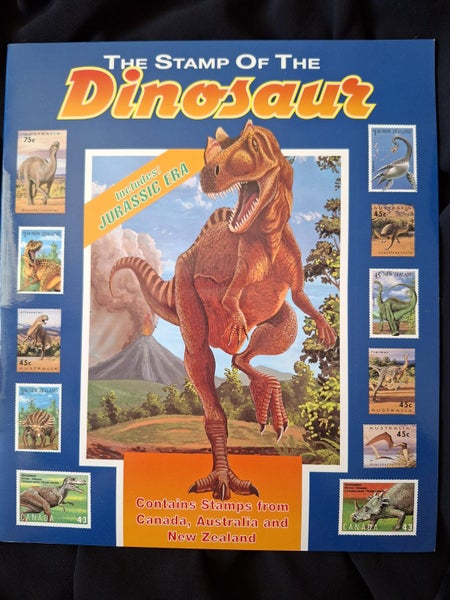 "The Stamp of the Dinosaur" Collectible 1993 Stamps of Canada, Australia & NZ Carousel 1