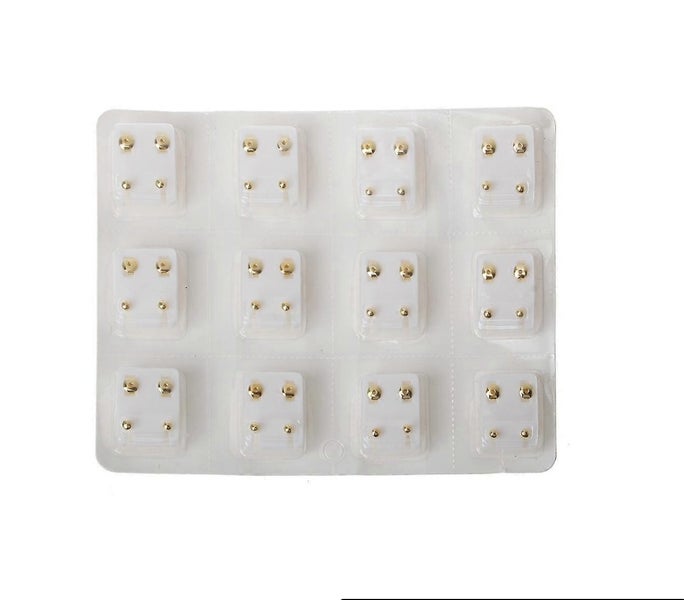 Gold ear piercing studs Carousel 1