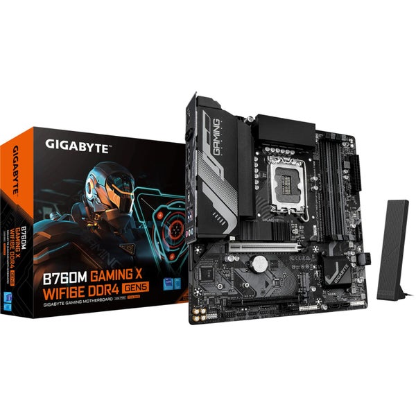 Gigabyte B760M Gaming X WIFI6E DDR4 GEN5 mATX Motherboard Intel B760 LGA1700, Carousel 2