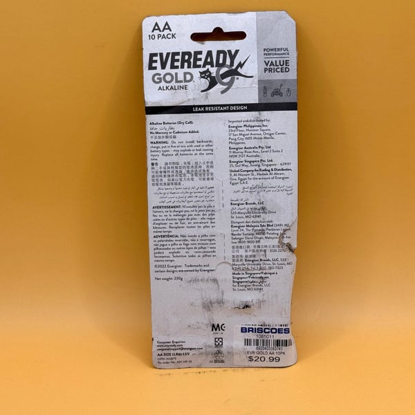 Eveready Gold AA Alkaline Batteries (10 Pack) Carousel 2