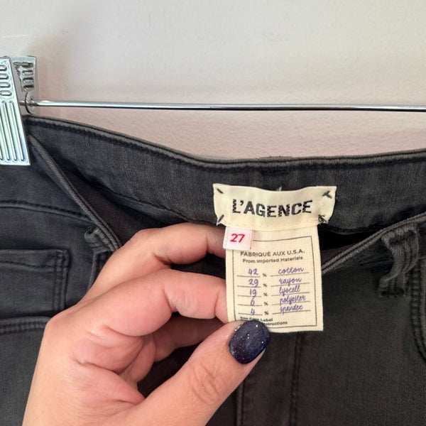 L'Agence Size 27 | Waist 74cm Slim-Fit Black Jeans Carousel 2