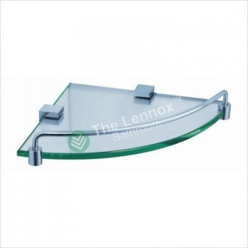 Glass shelf Curved Corner Series 250mm Lennox Bathroom CHCH Carousel 1