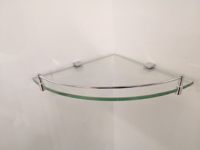 Glass shelf Curved Corner Series 250mm Lennox Bathroom CHCH Carousel 2