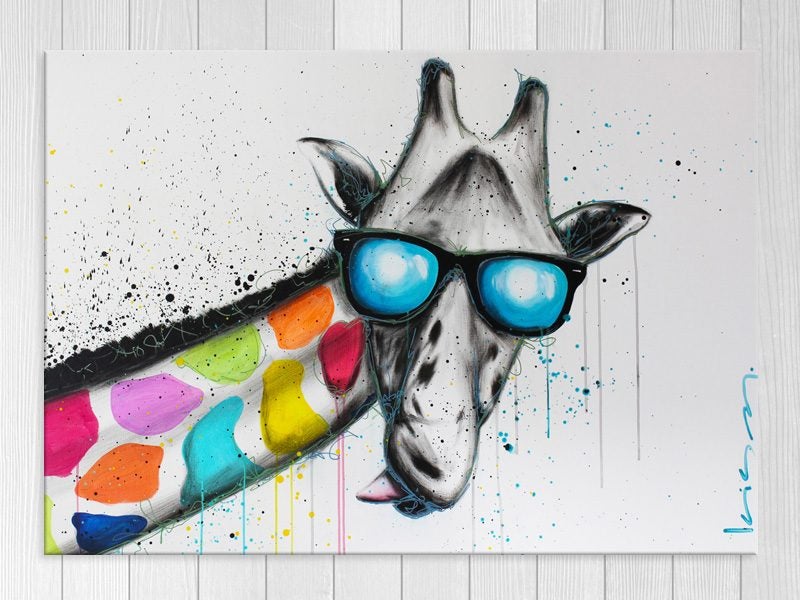 Giraffe - Pop Art - Animal - Colourful - Graffiti - Artwork Carousel 1