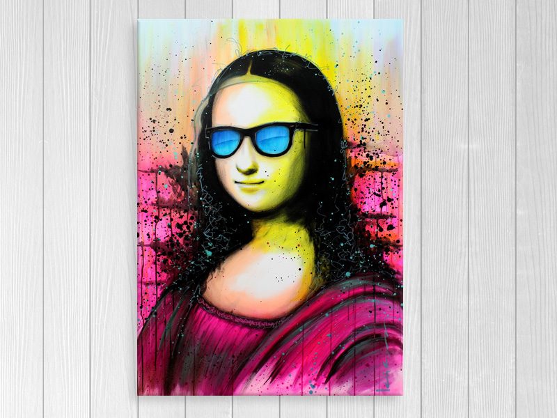 Pop Art - Mona Lisa - Pink, Yellow - Graffiti - Art Prints Carousel 1