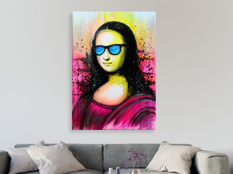 Pop Art - Mona Lisa - Pink, Yellow - Graffiti - Art Prints Carousel 2