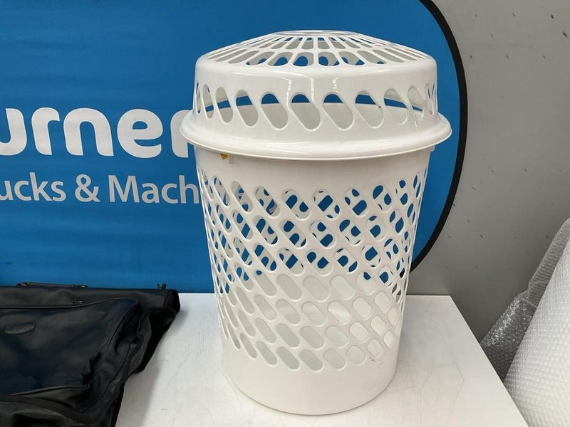 White Coloured Laundry Basket and 2x Suit Bags or Similar Carousel 2