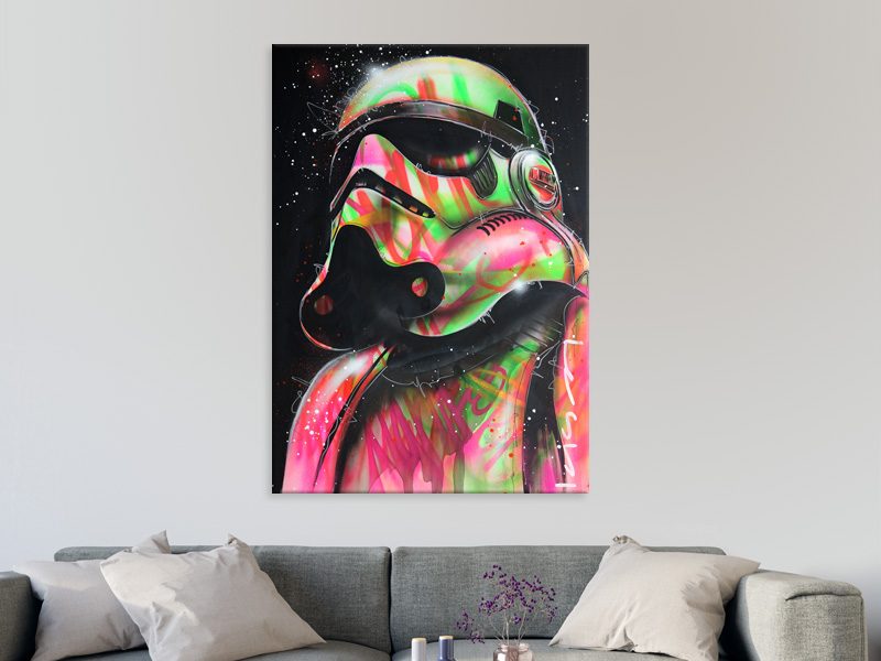 Star Wars - Stormtrooper - Pop Art - Green, Pink - Artwork Carousel 2