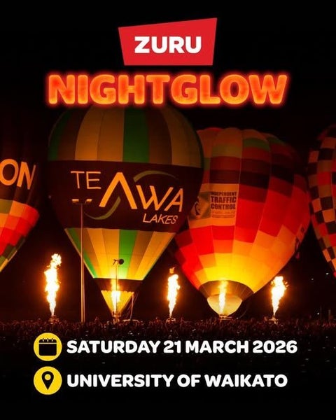 8x Tickets: ZURU Nightglow 2026 – University of Waikato (Saturday 21 March) Carousel 1