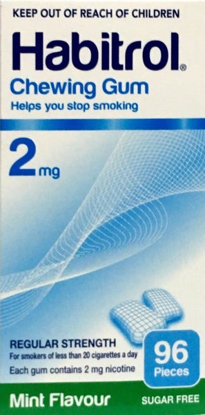 Habitrol Chewing Gum 2mg Mint Flavour 96 Pieces Carousel 1