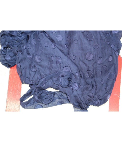 NY Collection Womens Swiss Dot Pin Tuck Midi Dress Carousel 2