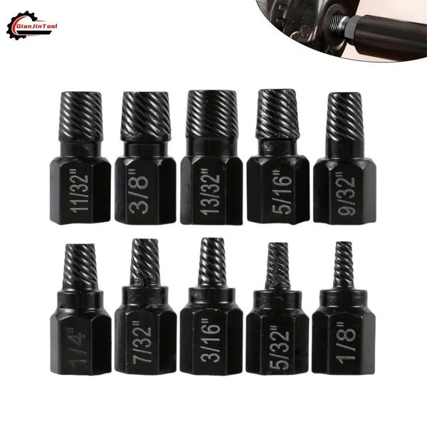 10Pcs Impact Nut Bolt Extractor Kit For Damaged Screws Carousel 1