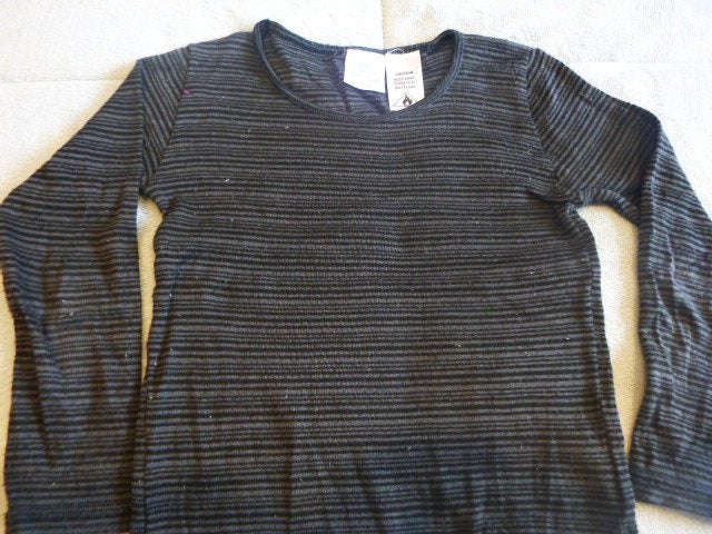 SUPER ACTIVE = BROWN / BLACK STRIPE LONG SLEEVE THERMAL ( SZ 4 - 5) Carousel 2
