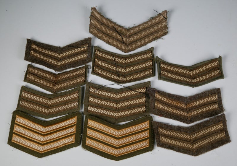 Collection of Vintage Military Rank Insignia (Shoulder Patches?) Carousel 1