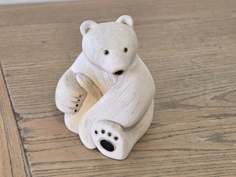 Vintage Artesania Rinconada ( ATR ) Pottery Polar Bear Figurine Carousel 1