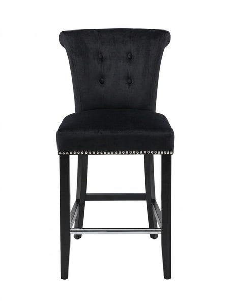 Embeth Georgian Bar Stool SH64cm **Black Velvet** 55% OFF *Last Floor Model Carousel 1