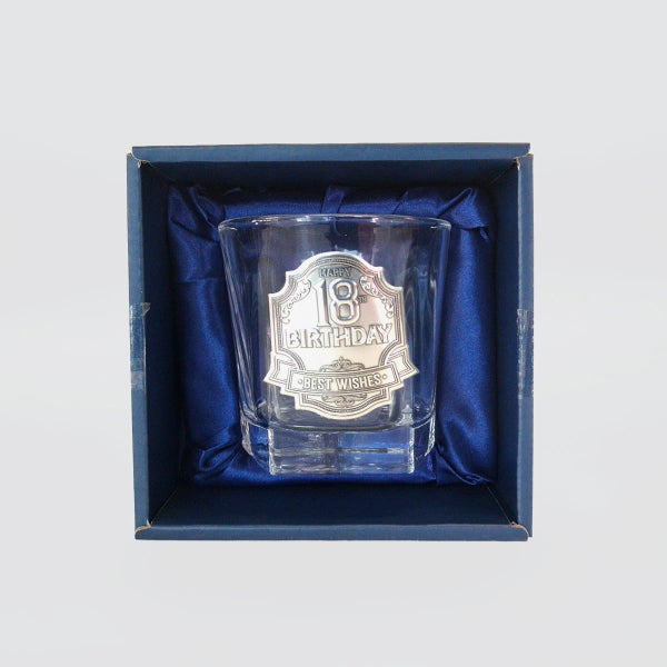 Badged Whiskey Glass - '18th' Carousel 2