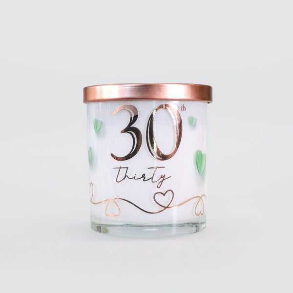Vanilla Birthday Candle - '30th' Carousel 1