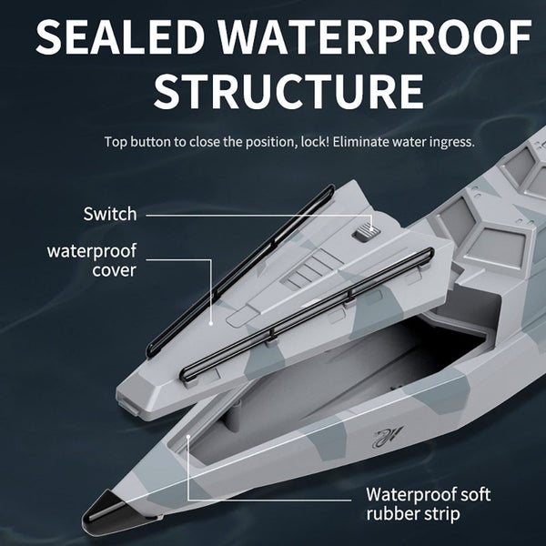 TX727 High Speed RC Jet boat 30km/h 2.4GHz - Grey Carousel 2