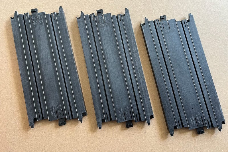 TYCO AFX SLOT CAR TRACKS - 3x 6" Straight Tracks Carousel 1
