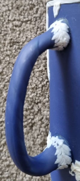 Antique Adams Dark Cobalt Blue Jasperware Jug Set 3 pcs Tunstall England Carousel 8