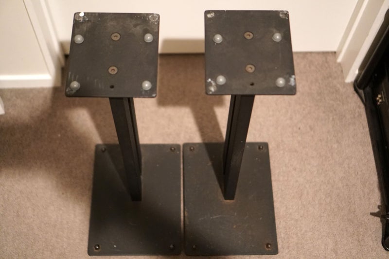 Black & Heavy HiFi Bookshelf Speaker Stands on Spikes Carousel 2