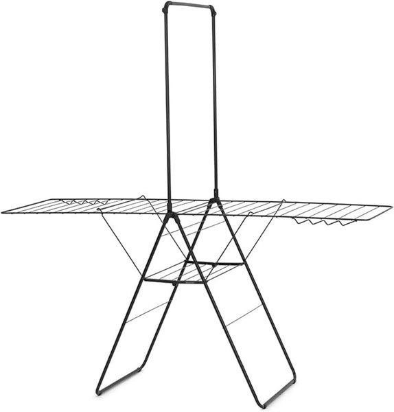 BRABANTIA 25m Hang On Drying Rack in Black Drying Airing Rack Clothing Horse ... Carousel 1