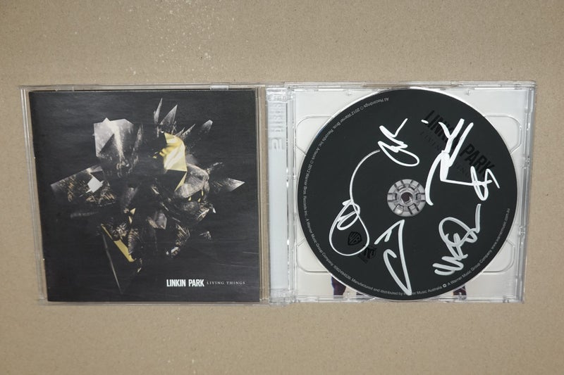*Linkin Park* Signed / Autographed Living Things CD – Full Band (Chester)