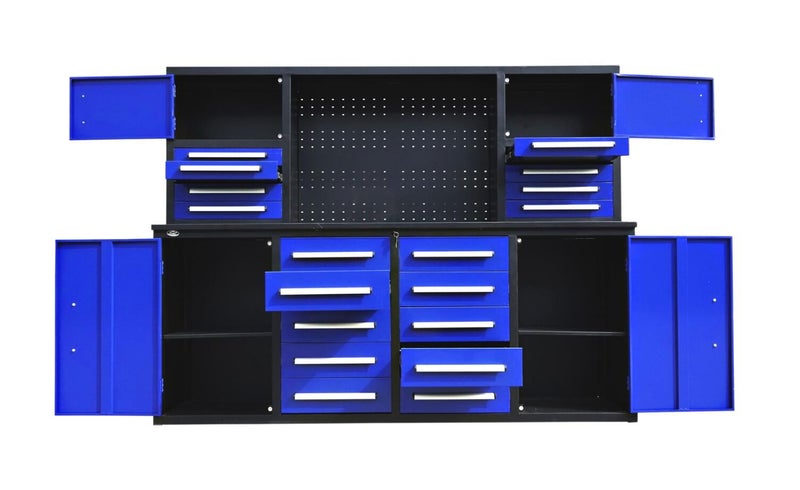 18 DRAW, 4 CUPBOARD BLUE WORK BENCH.439808192247255042